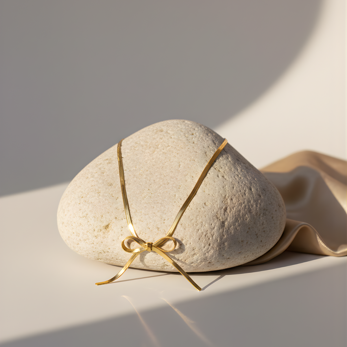 Tied to You – Minimal HeartStone Pendant Necklace
